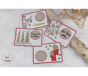 Stickserie ITH - Mug Rugs Weihnachten